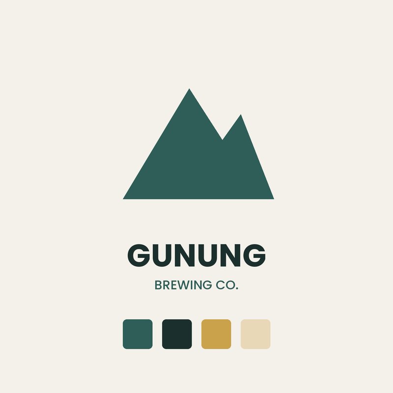 Gunung Brewing: Logo Suite